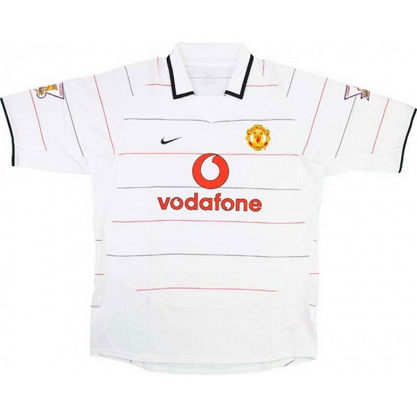 Tailandia Camiseta Manchester United Segunda equipo Retro 2003 2005 Blanco